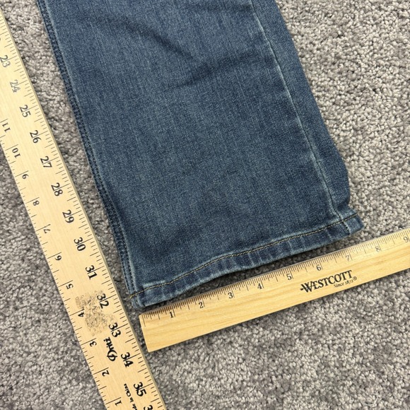 Eddie Bauer Jeans Mens 36x34 Blue Straight Fit Stretch Medium Wash Denim Work - Picture 5 of 8